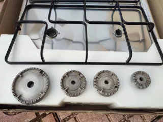 Cocina gas 4 fuegos acero inoxidable