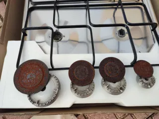 Cocina gas 4 fuegos acero inoxidable