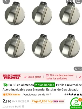 Cocina gas 4 fuegos acero inoxidable