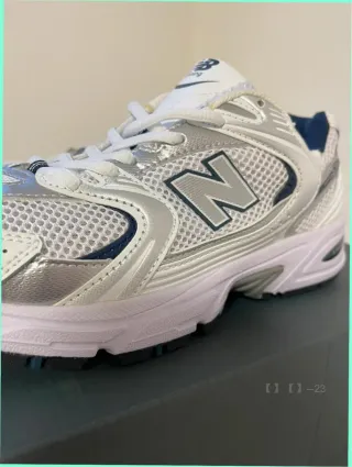 New Balance 530 Blanco Plata Marino