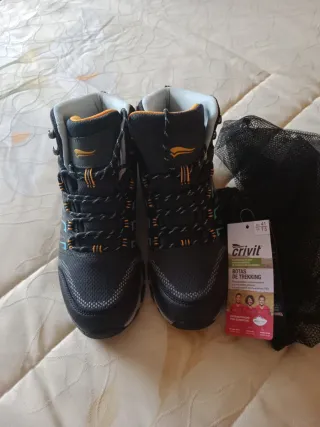 Botas Trekking Crivit Talla 41 Negro Naranja