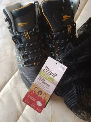 Botas Trekking Crivit Talla 41 Negro Naranja