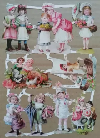 Lamina Cromos troquelados EF 7130. Jóvenes.