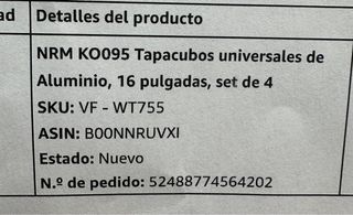 Tapacubos NRM 16 QUAD BICOLOR