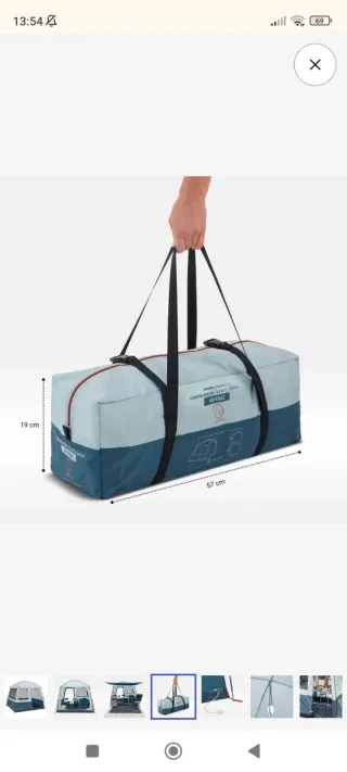 Carpa Plegable Camper Azul/Gris