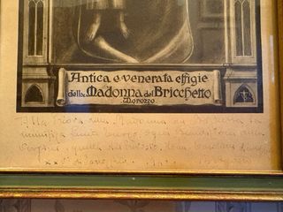 Quadro Madonna del Bricchetto con dedica