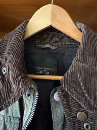 Ideal Cazadora tipo Barbour verde