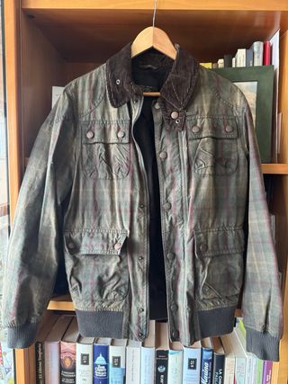 Ideal Cazadora tipo Barbour verde