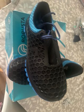 Zapatos Robusta Negros y Azules Talla 42