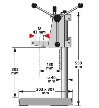 Soporte de taladro de columna Wolfcraft nuevo