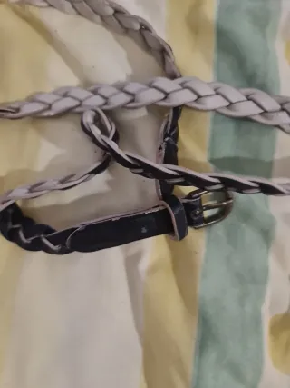 Cinturón trenzado cuero