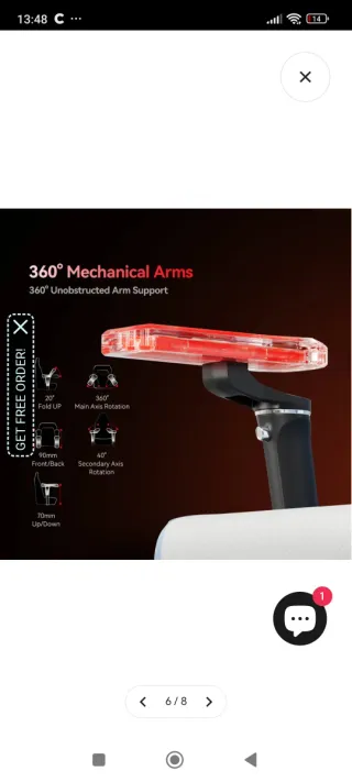 Silla gaming AutoFull M6 ultra blanca nueva