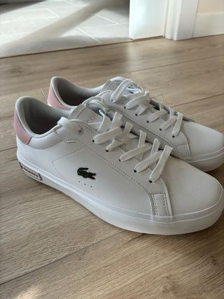 Zapatillas Lacoste Mujer Blancas y Rosas