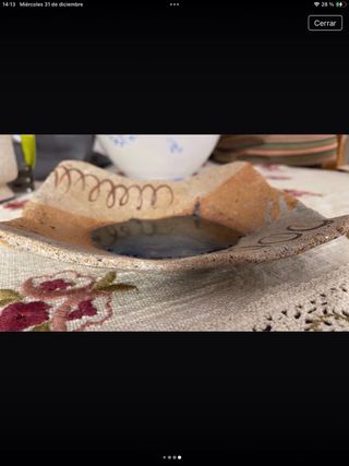 Cenicero artesanal de cerámica