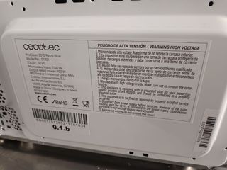 Microondas Cecotec Azul Retro