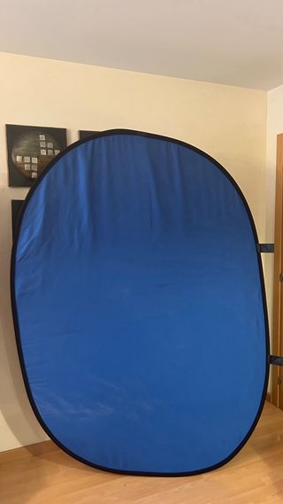 Fondo Croma Desplegable Verde y azul