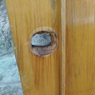 Puerta de madera maciza color pino