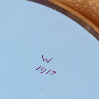 Piatto torta cromato Jugendstil spritzdekor 1917