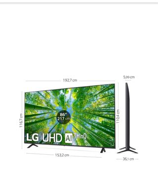 TV LG 86 UHD 4K 86UQ80006LB