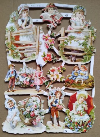 Lamina Cromos troquelados EF 7061. Jóvenes