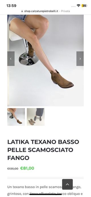 Texani Latika pelle scamosciata marrone