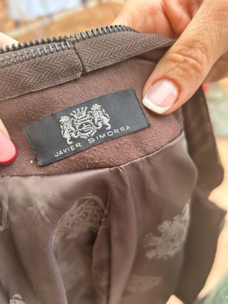 Chaqueta antelina marrón