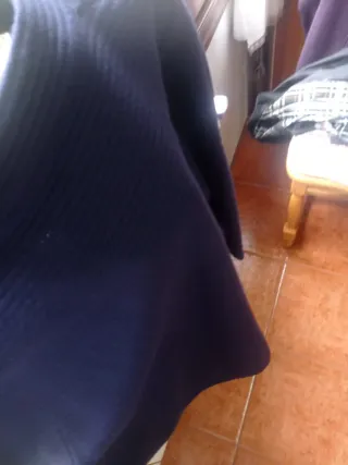 Chaqueta de lana azul mujer