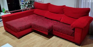 Sofá chaiselongue con arcón y asientos extraíbles