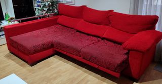 Sofá chaiselongue con arcón y asientos extraíbles