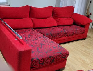 Sofá chaiselongue con arcón y asientos extraíbles