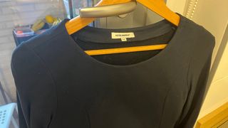 Vestido negro básico manga larga