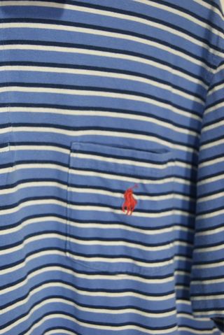Polo Ralph Lauren a righe azzurre e bianche