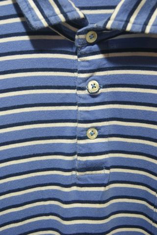 Polo Ralph Lauren a righe azzurre e bianche