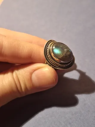 Anillo Plata con Labradorita