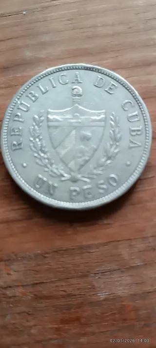 Moneda Plata Cuba 1933