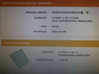 Terreno en venta en Esparreguera