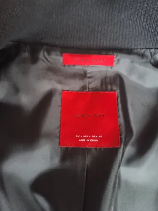 Abrigo Zara Hombre Talla L Negro