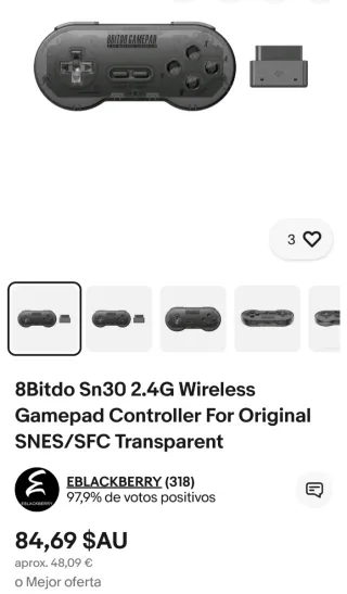 Mando Inalámbrico 8BitDo SNES/SFC