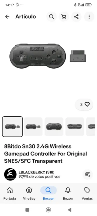 Mando Inalámbrico 8BitDo SNES/SFC