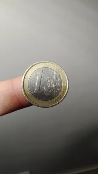 Moneda con error 1 Euro Portugal 2002