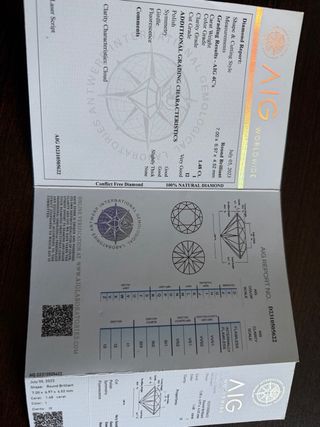 Diamante 1.48ct Certificado AIG