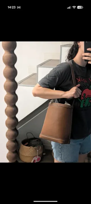 Bolso Zara Piel Marrón