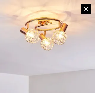 Lámpara Cobre Jaula Geometría Diseño Nueva