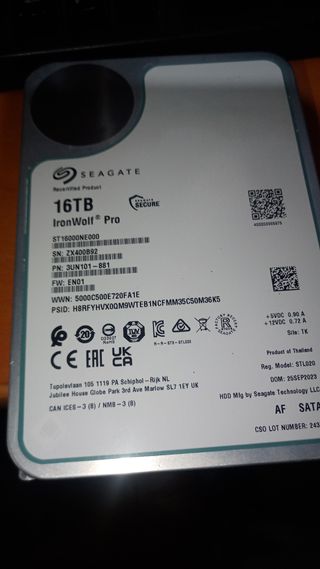 Disco Duro Seagate IronWolf Pro 16TB SATA