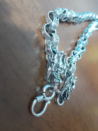 Collana uomo con drago sterling