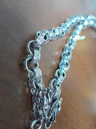 Collana uomo con drago sterling