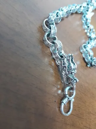 Collana uomo con drago sterling