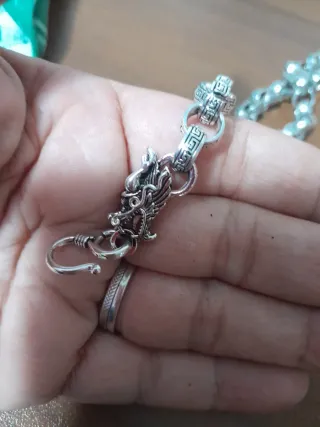 Collana uomo con drago sterling