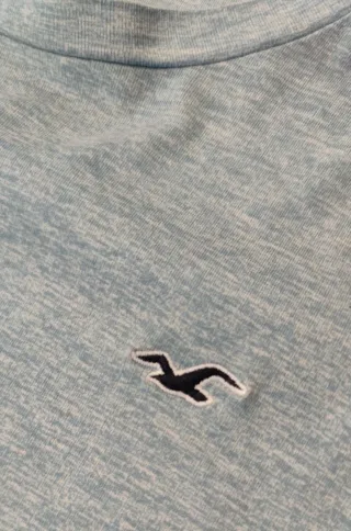 Camiseta Hollister Azul Regular Fit Talla XL