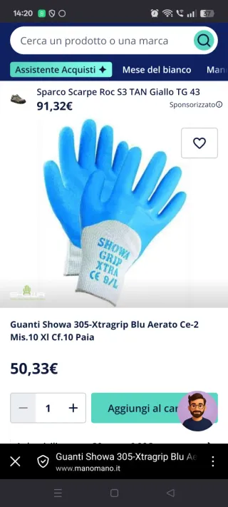 24 Guanti da Lavoro Showa Xtra Grip XL